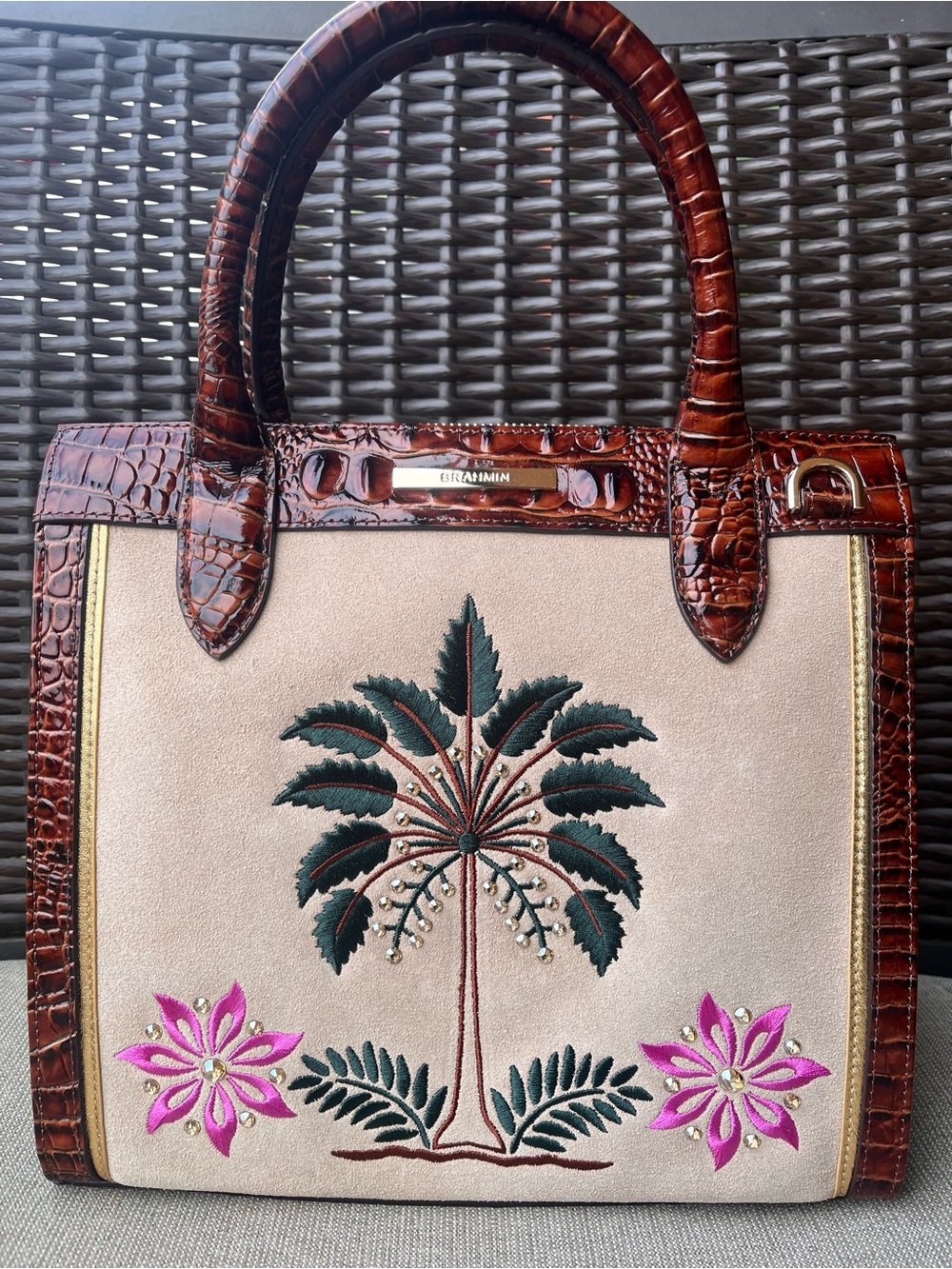 NWT Small Caroline in PECAN PALAWAN Melbourne Satchel